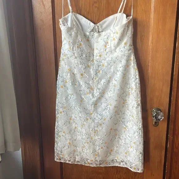 NSR Yellow Floral Spaghetti Strap Dress - Picture 2 of 10